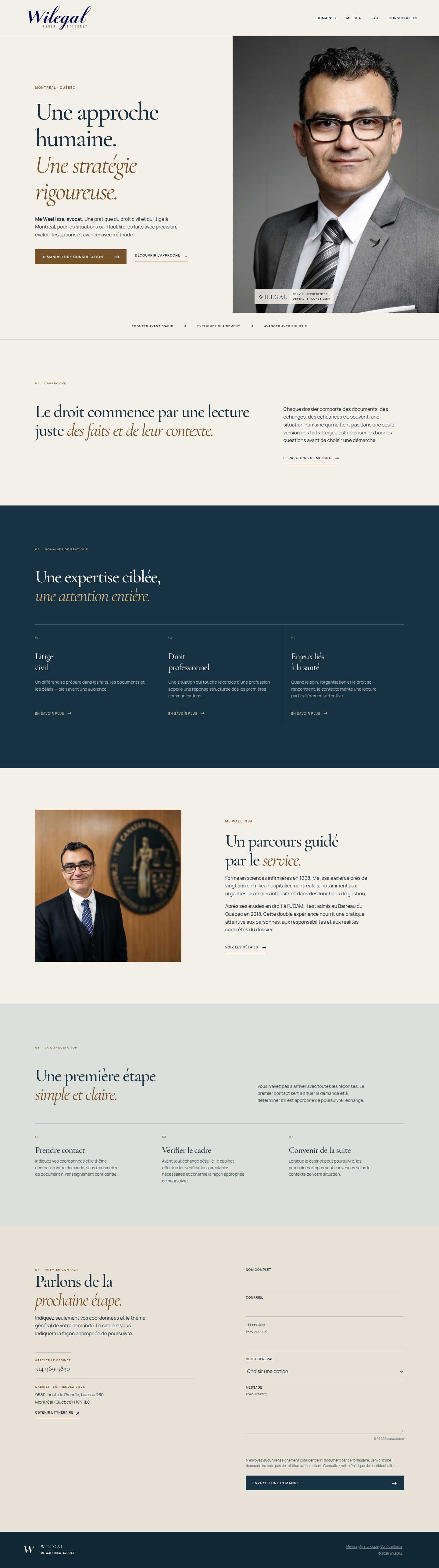 Capture de la page d'accueil WILEGAL sur ordinateur